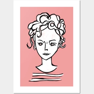 Sweet Curly Confident Woman Posters and Art